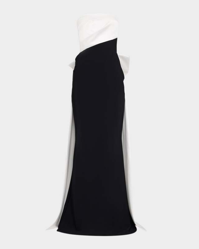 Strapless Satin Bow Mermaid Gown